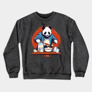 chef panda bear Crewneck Sweatshirt